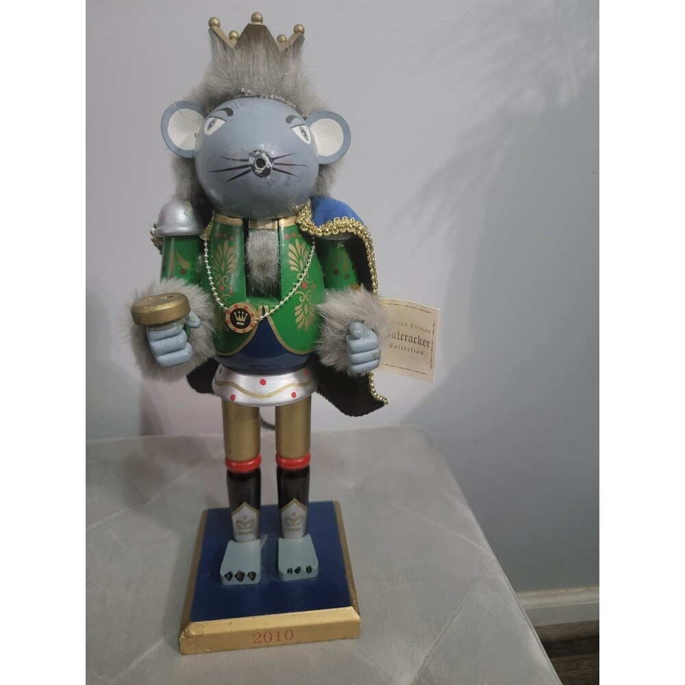 Limited Edition Nutcracker King Mouse Rat Christmas Tall 14" Wood 2010